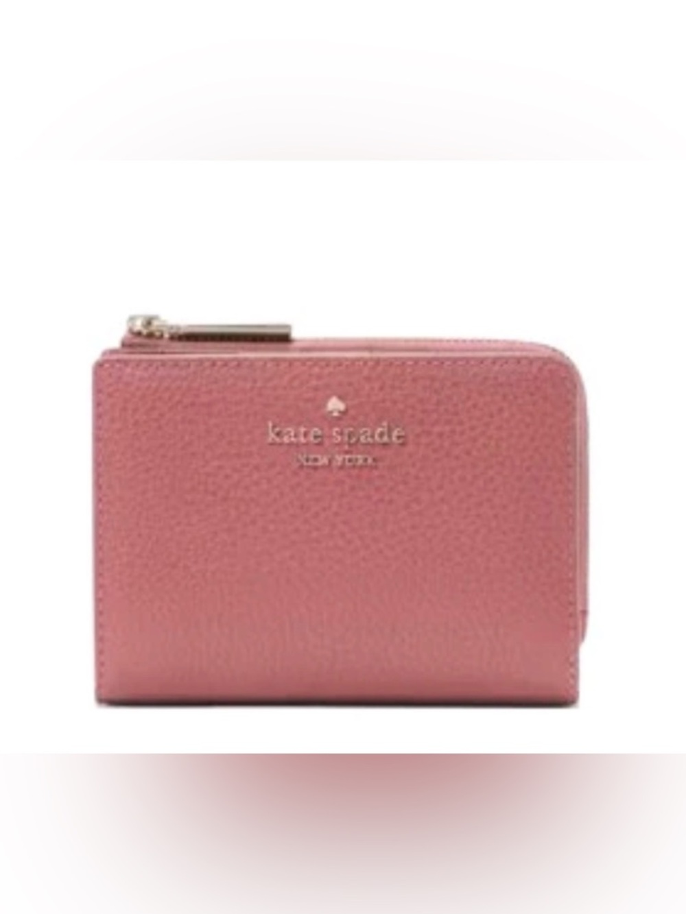 kate spade Small Pebbled Leather L-Zip Wallet